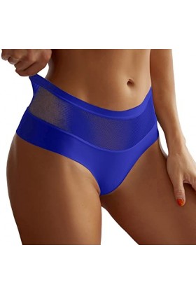 Générique Femmes Maille Arc brodé Dentelle Transparent String Sexy sous-vêtements Dos Pansement évider Culotte String Sexe Sl