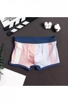 Boxer de sport en coton pour homme - Confortables - Sous-vêtements stretch - Pour homme, A2 rose., L