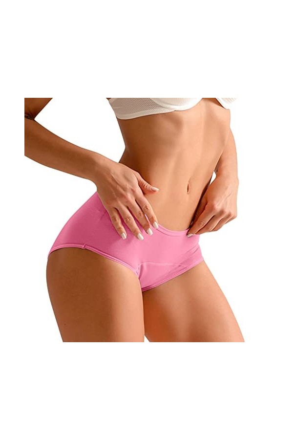 Culotte Anti Fuite Urinaire Femme Lavable Légère Panties Étanches Multicolore sous-Vêtements Tentation Underwear Fit Taille B