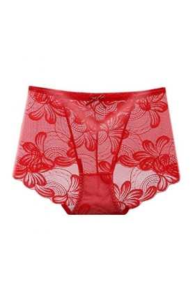 MKIUHNJ G String Filebreifs Taille Femmes Plus Open Top Sexy Bas Culotte Lingerie Femme Sexy, rouge, XL