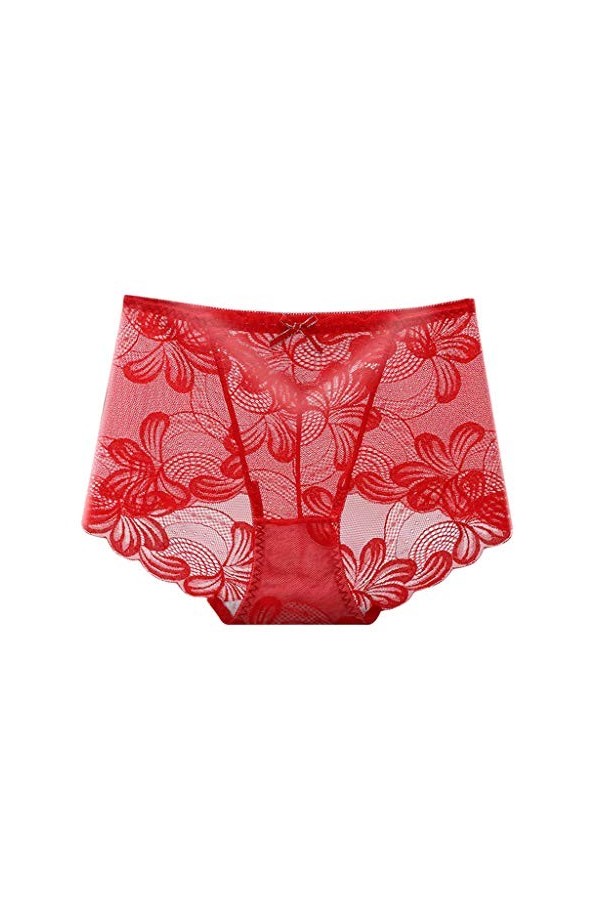 MKIUHNJ G String Filebreifs Taille Femmes Plus Open Top Sexy Bas Culotte Lingerie Femme Sexy, rouge, XL