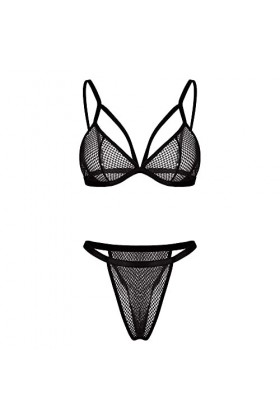 Lingerie Sexy pour Femme Lingeries SetsPolananLaceLiving Room Girls Lingerie Ange Black, XL 