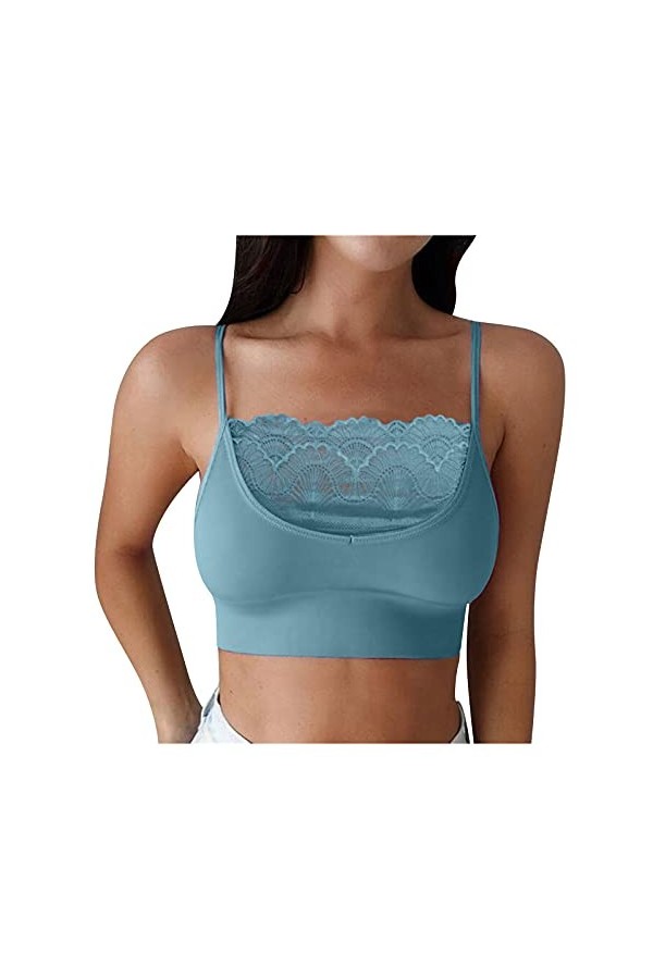 Lingerie Femme Sexy Ensemble Homme Sexy Hot y.2k Strapless Vest Bralette Femmes Ajustement Bras Pousser vers Le Haut Sticky E