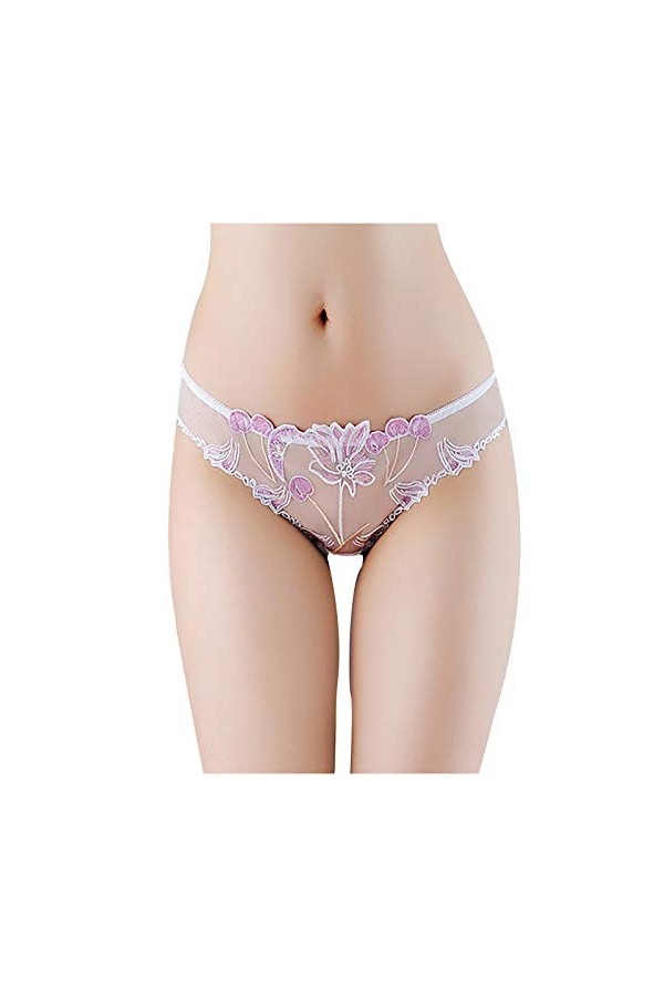 MKIUHNJ Corset Transparent Culotte, Sous-vêtements Femmes Creux Sexy Sous-vêtements Femmes Thongs Dentelle Dentelle Lingerie 