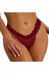BIISDOST sous-vêtements Sexy pour Femmes Strings en Dentelle pour Femmes String en Dentelle Sexy Taille Basse Culotte sans Co