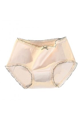 Slips pour Femme Couleur Unie Shorts en Pur Coton et Soie Culottes de Absorbante Menstruelle Pantalons Triangle Stretch Culot