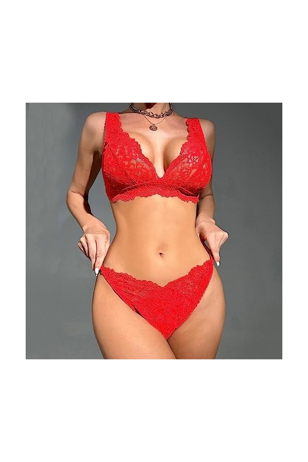 Lingerie Erothique Sexy Ensemble de Soutien-Gorge Classique Ensemble Lingerie Femme 2 Pièce Sexy Ensemble de Lingerie Pas Che