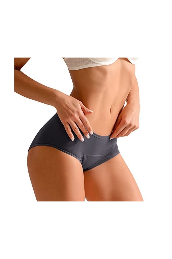 Culotte Anti Fuite Urinaire Femme Lavable Légère Panties Étanches Multicolore sous-Vêtements Tentation Underwear Fit Taille B