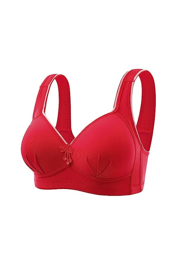 Soutien-gorge sexy en dentelle froncée pour femme - Soutien-gorge en dentelle - Gros seins - Soutien-gorge push-up fin - Main