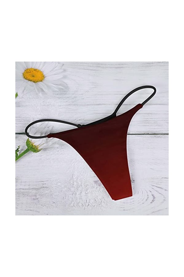 PANPANY Culottes pour Femme Confortables Culotte Taille Basse Slips Multicolore Tanga String Multipack sans Couture Sexy Dent