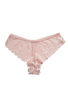 BIISDOST Femme Stretch Bikini G-String Panty Lace Trim 4 Couleurs Comfy Sexy Underwear Entrejambe Pink, XL 