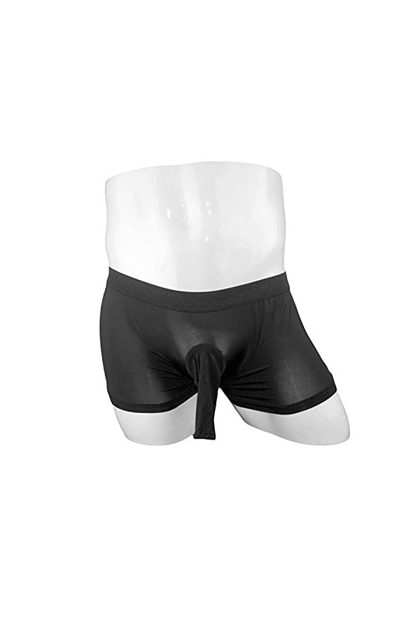 Boxer Homme Ice Silk Elephant Nose U Convexe Respirant sous-vêtements Doux sous-vêtements Sexy String String avec Pochette L