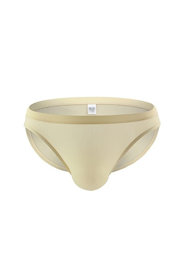 JEShifangjiusu Slip Moulant De Couleur Unie pour Hommes sous-VêTements Sexy avec Pochette Convexe en U String éRotique Transp