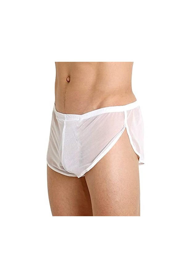 Nuisette Grande Taille Sexy sous-vêtements Sexy pour Hommes Mesh Respirant Underpants Mens Mesh Shorts Voir à Travers avec Un