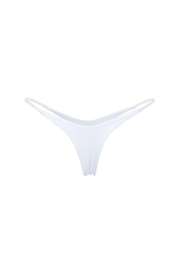 Pantalons Triangle pour Femme en Pur Coton et Soie Culottes Stretch Shorts de Absorbante Menstruelle Slips Couleur Unie Elega