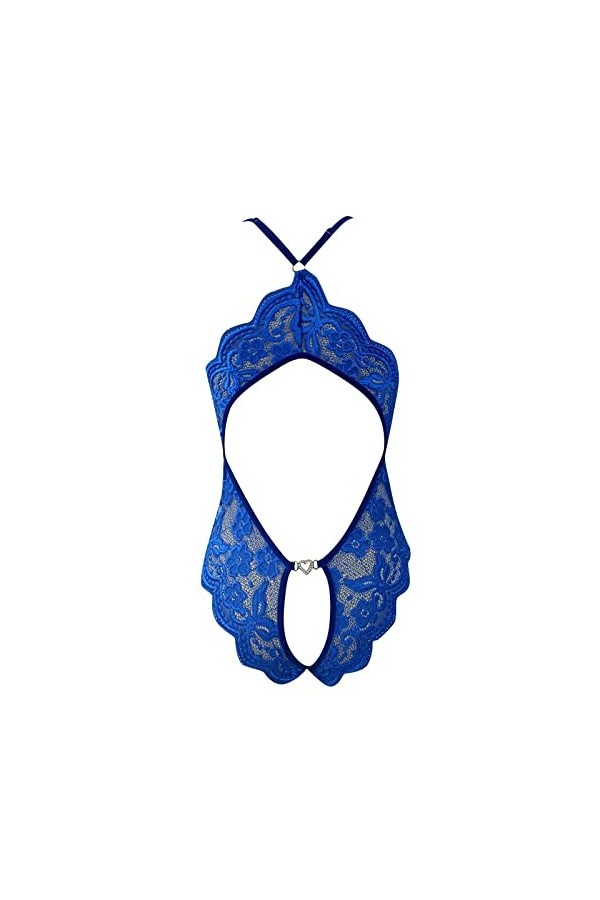 Hasagimol Lingerie Sexy Femme Grande Taille Coquine éRotique Deep V Dos Nu Réglable Teddy Sous-VêTement Dentelle Babydolls Bo