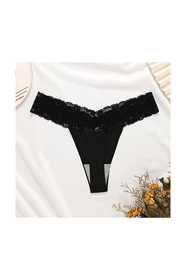 Vexiangni Culotte pour femme - Ouvert - Sans coutures - Invisible - String pour femme - String en coton - XXL - Raffermissant