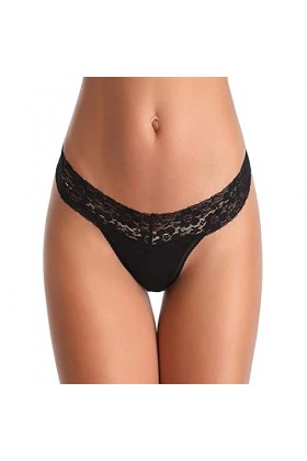 Culottes pour Femme Pack Sexy Femmes Solide Taille Basse Sexy Dentelle Triangle sous-vêtements G String Pantalon Slip Sexy po