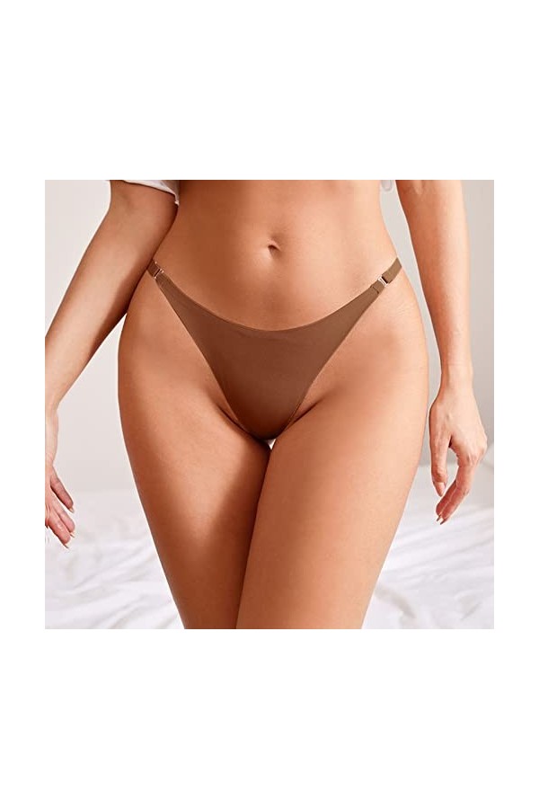Générique La Petite Culotte Femme Couleur Unie Panties Hot Washable Pantalons Triangle Douce Tangas Transparente Taille Basse