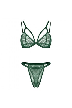 Lingerie Sexy pour Femme Lingeries SetsPolananLaceLiving Room Girls Lingerie Ange Green, XXXXL 