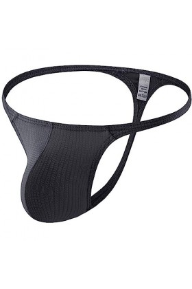 Strings pour Hommes Sexy Low Rise G String Briefs Bulge Pouch Underwear Lingerie Homme Sexy Hot Grey, M 