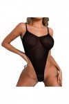 Lingerie Femme Combinaison Ensemble Bodysuit Vêtements de Nuit Lingerie Lingerie Robe Lingerie Body Manches Courtes Femme Lin