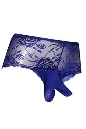 TDEOK Sous-vêtement sexy pour homme - Respirant - Séparation des boules - En forme de U - Sexy - En dentelle - Jouet sexuel, 