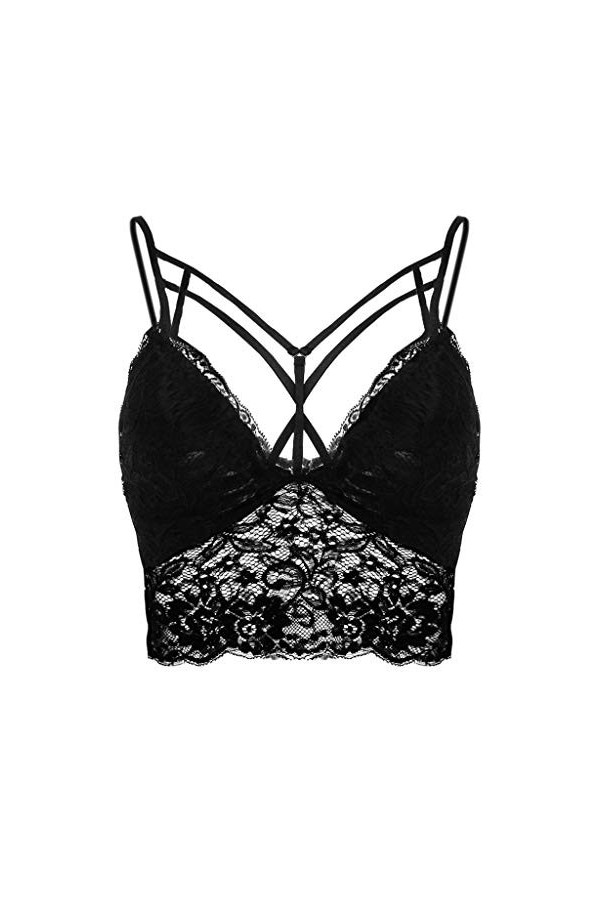 Robe laque Sexy sans Fil Femmes Dentelle Mode S-2XL Bandage Brassière pour Soutien-Gorge Nuit Vêtements Sous-Vêtements Sexy L