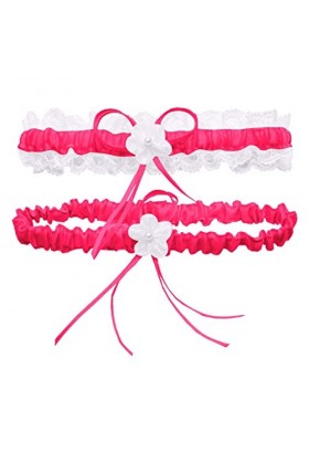Bleu Jarretière Mariage avec Elastique 2 Pièces Noeud Papillon Et Perle Jarretière Dentelle Rouge Rose Jarretière Mariage Sex