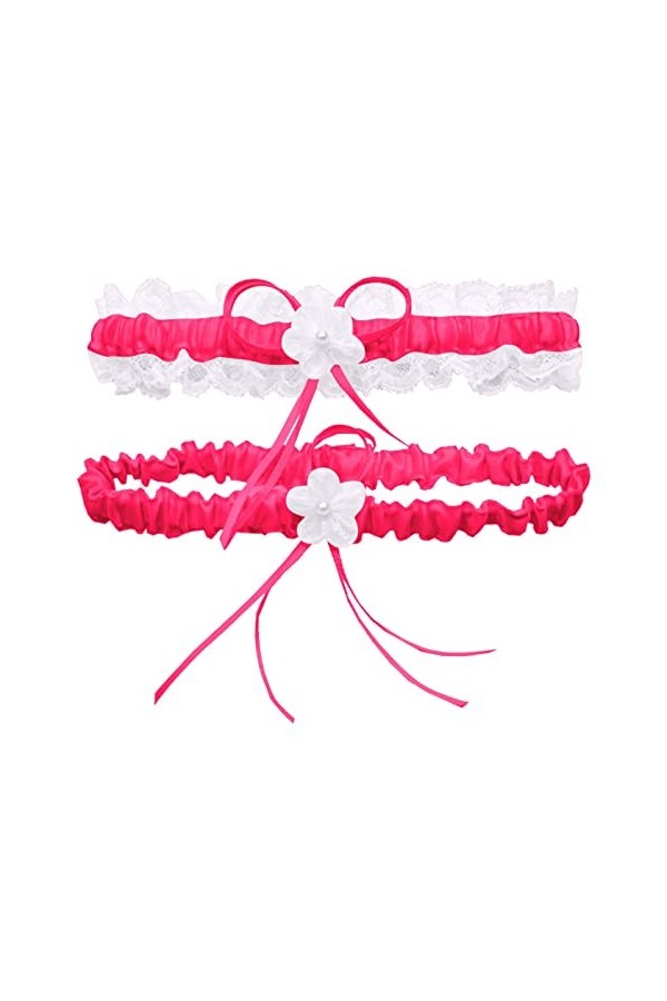 Bleu Jarretière Mariage avec Elastique 2 Pièces Noeud Papillon Et Perle Jarretière Dentelle Rouge Rose Jarretière Mariage Sex