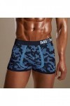 Générique Lingerie Homme Sexy Hot Hommes Camouflage Imprimé Respirant Mi Taille Sexy Stretch Ensemble Pyjama Short Homme Blu