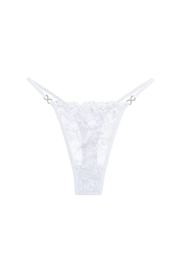 ADMAY 2023 New y/2k Style Lingerie Culotte en Dentelle Sexy pour Femme ornée de Diamants Creux en Dentelle Jacquard Culotte s