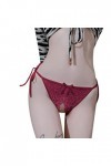 IKFIVQD Lingerie pour femme String sexy transparent Culotte string en dentelle Culotte sexy pour femme, bordeaux, taille uniq