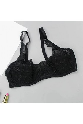 HANXIULIN Soutien-gorge à bonnets pleins pour femme - Bustier - Coupe push-up - Soutien-gorge à armatures - Avec bustier brod