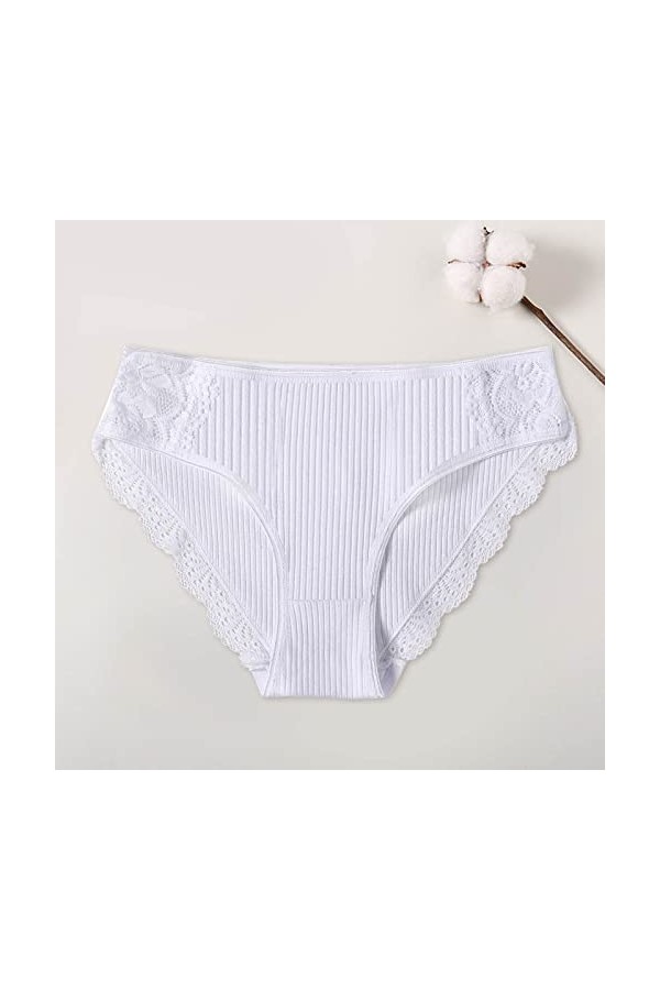 PANPANY Culottes pour Femme Femme Sexy Multipack Culotte sans Couture Soutien-Gorge Taille Basse Tanga Slips Multicolore Dent