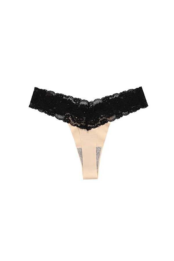 PANPANY Culottes pour Femme Tanga Dentelle sous Vetements Confortables Femme Soutien-Gorge Culotte Multicolore sans Couture M