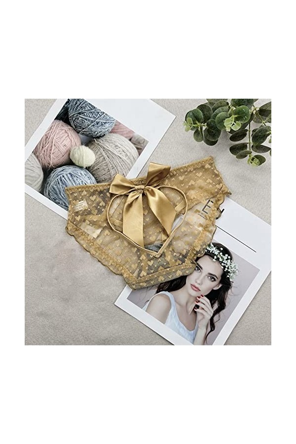 PANPANY Culottes pour Femme Multipack Culotte Soutien-Gorge Sexy Dentelle Multicolore String sans Couture Slips Taille Basse 