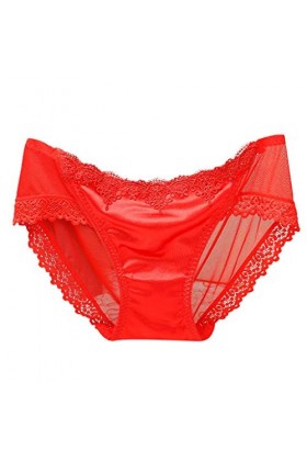 PANPANY Culottes pour Femme Sexy Femme Culotte Taille Basse Soutien-Gorge Dentelle Confortables sous Vetements String sans Co