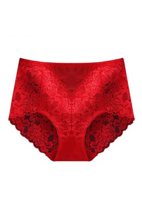 Lingerie Femme Sexy Ensemble Homme Sexy Hot y20k Culotte en Dentelle Sexy Taille Moyenne pour Femme Transparente Red, M 