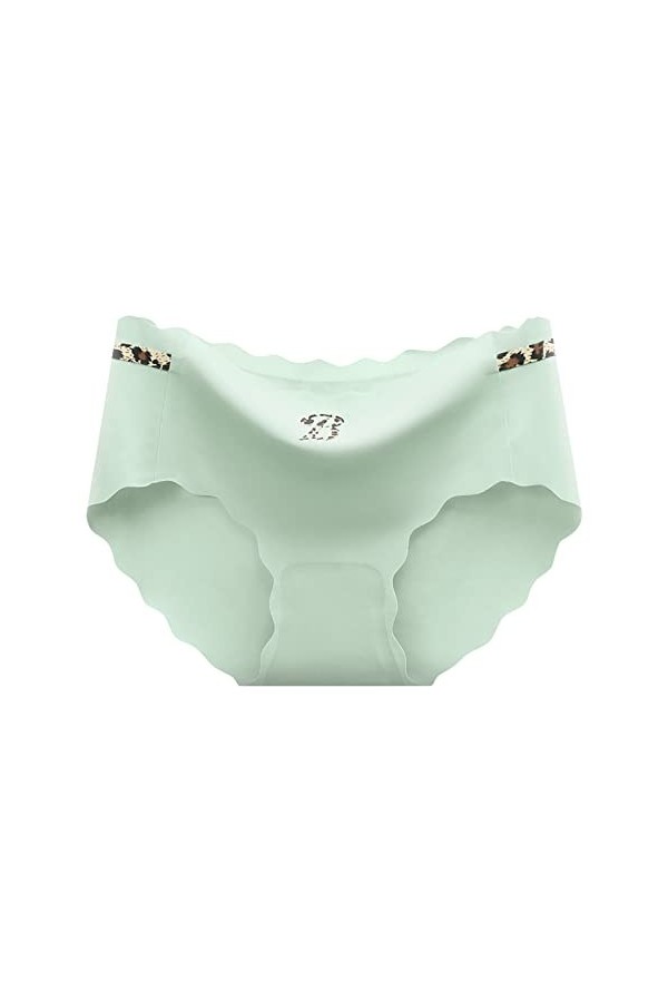 Culottes pour Femme Couleur Unie Slips Taille Haute Shorts en Pur Coton et Soie Pantalons Triangle Stretch Sexy sans Couture 