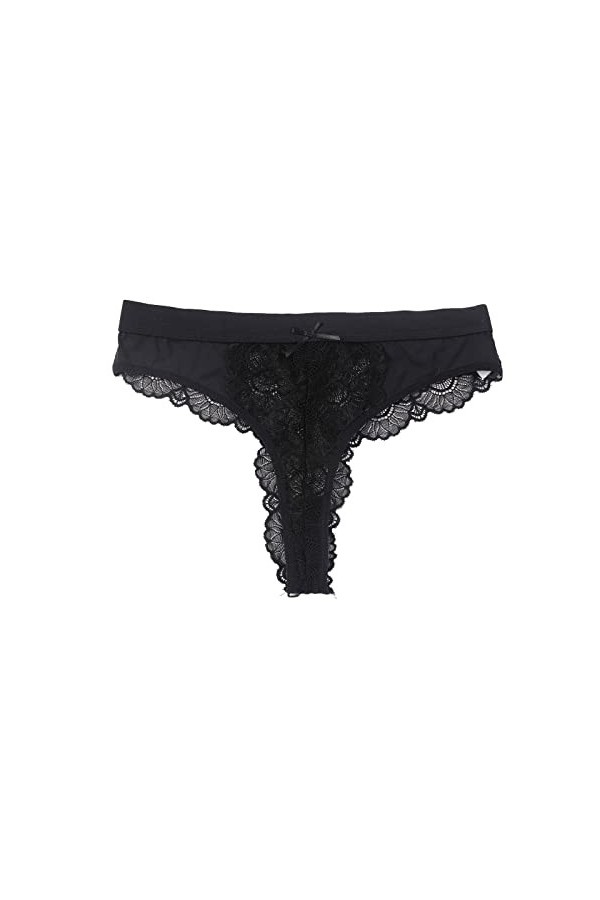 MKIUHNJ Sous-vêtements en dentelle pour femme en dentelle à bord large, pantalon sexy à string pour femme, taille creuse, sou
