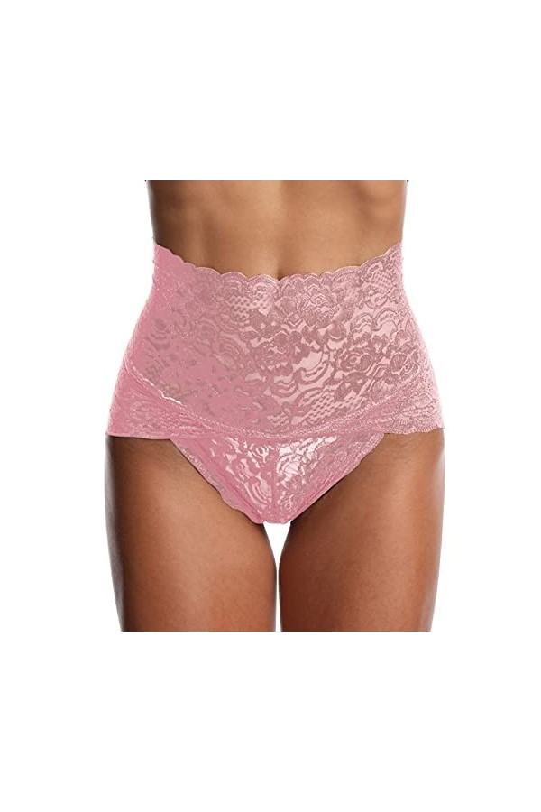 Générique Sexy Dentelle Maille Transparente Femmes sous-vêtements Grande Taille Taille Haute Culotte Culotte Brassière Taille