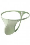 Strings pour Hommes Sexy Low Rise G String Briefs Bulge Pouch Underwear Lingerie Homme Sexy Hot Green, L 