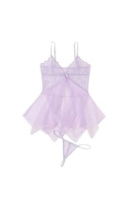 TDEOK Sexy Haut Femme Dentelle Femme Elégante Rêverie Sexy Lingerie Ouvert Poitrine, lilas, taille unique