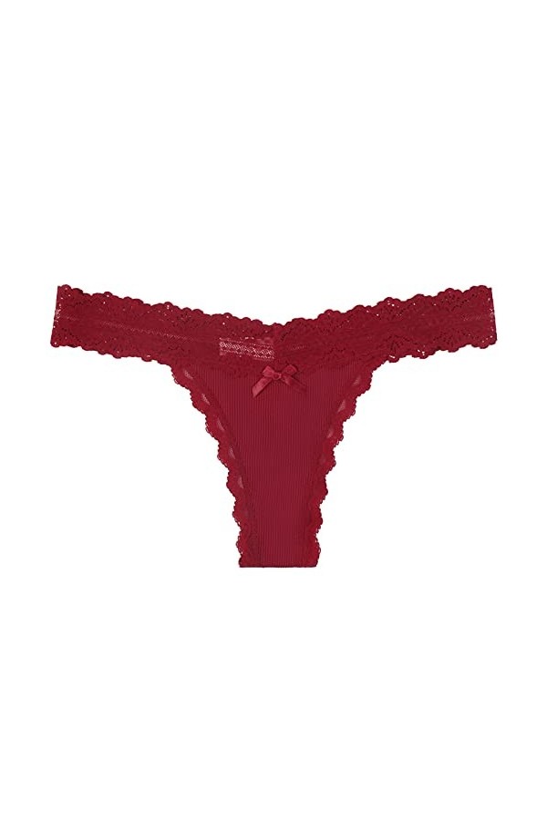 BIISDOST sous-vêtements Sexy pour Femmes Strings en Dentelle pour Femmes String en Dentelle Sexy Taille Basse Culotte sans Co