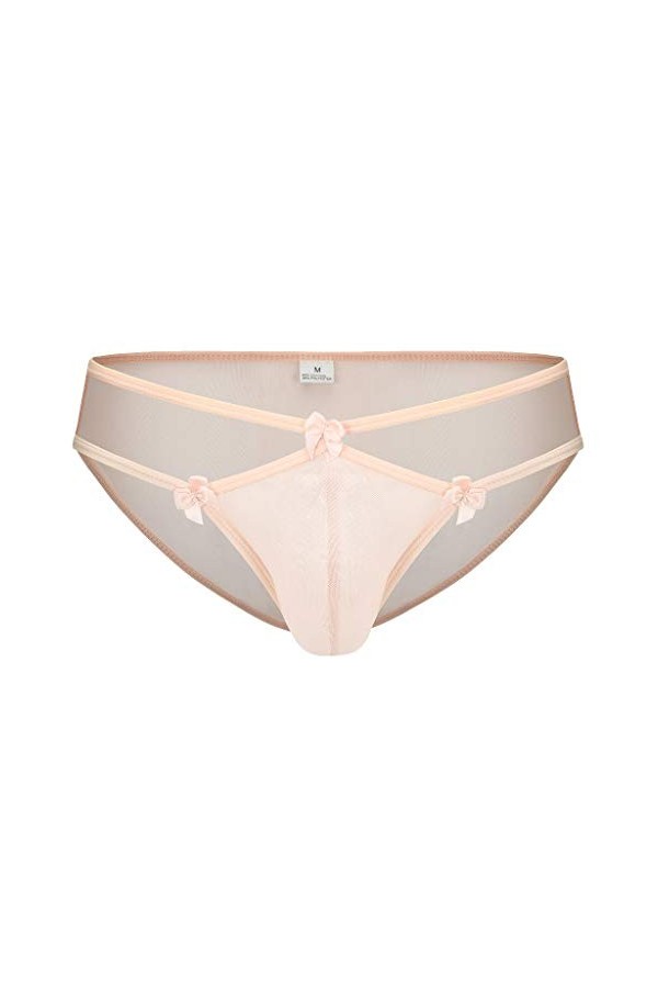 Junhasgood Homme Pantie Gaze Sexy Dentelle Haute Élastique Lingerie Culotte Culotte sous-Vêtements Body Homme Sexy
