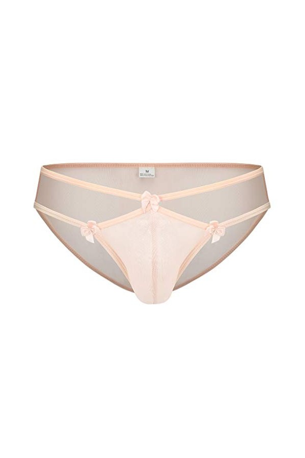 Junhasgood Homme Pantie Gaze Sexy Dentelle Haute Élastique Lingerie Culotte Culotte sous-Vêtements Body Homme Sexy
