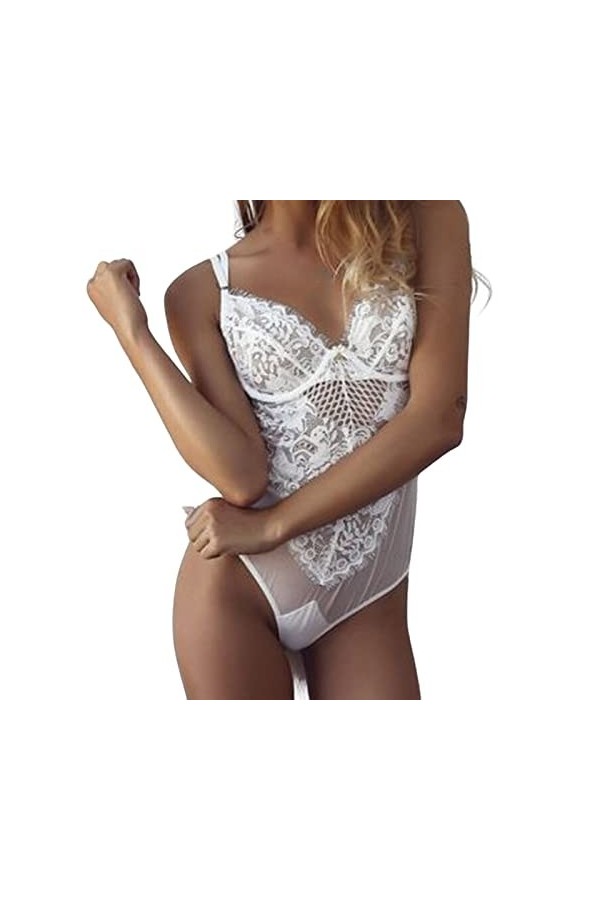 Générique Lingerie+Femme+Nuisette Slutty Hot Harnais Robe See Through Dentelle Nuit Body Sensuelle Sling Pyjama Harness Mini 