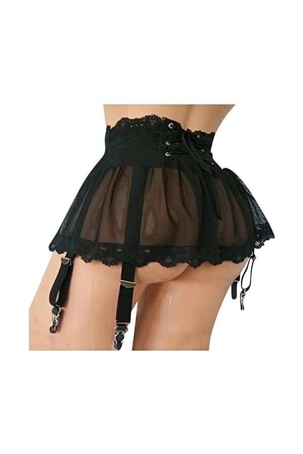 Corsage Costume Femme Robe Sexy Sous-Vêtements Plus Taille Bandage Protection Bas Bretelles Bretelles Ceinture Dentelle Maill