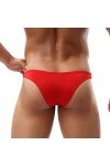 liaddkv Sous-vêtement sexy pour homme Bikini Short de plage Doux Sous-vêtements Hommes Soie Boxers, rouge, L